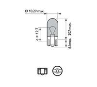 Philips WhiteVision ultra Indicator Car Bulbs 12961WVUB2 W5W 12V 5W