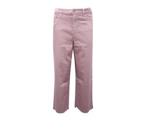 Light Bull Cropped Trousers - female - Roy Roger's - Straight Trousers - Pink - W30 - Trousers W30