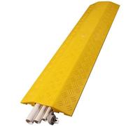 Light Cable Protector Ramp, Modular Speed Bumps, Safely Conceals Wire/Hose/Pipe, High Visibility Yellow Color, 1102lb Load Capacity(100 * 25 * 4cm/39 * 10 * 1.6in)
