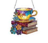 Light Catcher - Acrylic Puzzle Decorative Book Rainbow Maker | Sunlight Catchers For Window Art | For Outdoor Backyard Garden Patio Home Living Room Kitchen Reader Women Mother
