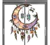 Light Catcher for the Window, Moon-Shaped Acrylic Ornament, Sun Games for Indoor Windows, for Garden, Area, Room, Yard, Outdoor, Christmas, Women, Adults, Lovers, Indoor Wall