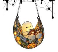 Light Catchers For Window - Acrylic Light Catcher Spooky Sun Catcher Reading Book Design, Rainbow Art Aesthetic Decor, Hanging Tree Ornaments For Christmas Workplace Garden Car Classroom Balcony