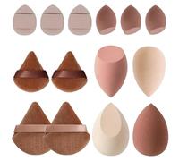 Light Coffee 14 Pieces Makeup Blender Sponge Set Multi-color Makeup Sponge Set Soft Beauty Sponge Blender Makeup Sponge And Powder Puff Set Foundation Blending Beauty-Blender For Blending Foundation