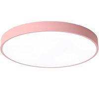 Light, Color Macaron LED Ceiling Light Fixture Tri-Color Dimming Circular Ceiling Lighting Minimalist Ultra Thin Ceiling Lamp Energy Saving Household Flat Panel Light for Upholstery