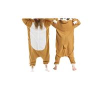 (Light-colored sloth, M) Snow Monster Elf Santa Claus Couple Cartoon One-Piece Pajamas Hooded Polar Fleece Home Clothes Animal Performance