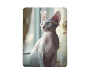Light-colored Sphynx Cat Automotive Air Fresheners Square