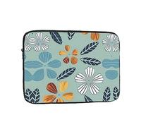 Light Coloured Floral Unisex Shockproof Laptop Sleeve, Made of high-Density Oxford Fabric, Convenient Zipper Opening