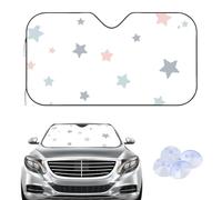 Light-Coloured Little Star Windscreen Cover Sunshades, Frost Winter Windscreen Cover, Car Accessories Anti Freeze Car Gifts for Men Winter Screen Protector Windshield for Suv Van (135× 60 cm)