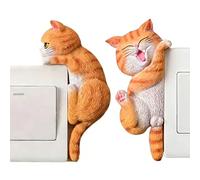 Light Control Sticker - Brings Charm & Personality to Any Room | 2-Piece 2D Cute Cartoon Decals Removable No Marks Left Behind | for Nursery Kitchen Bathroom, Balcony Hallway Office Apartment, Cat