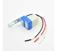 Light Control Switch AS-10 for 12 V Street Lights, Automatic Twilight Sensor with 10 m Range, Weatherproof Switch for Garden and Yard, Blue/White