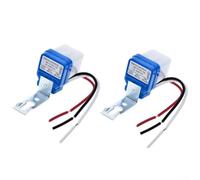 Light Control Switch for Streetlight, 220V Automatic Twilight Sensor for 2200W Load, IP-Rated Waterproof, Auto On/Off at Dusk & Dawn, 2-Pack