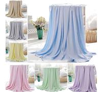 Light Cooling Blankets and Throws for Hot Sleepers and Night Sweats Soft Absorbs Body Heat Stay Cool Double Quilt Comfortable Air Conditioning Travel Ice Blanket