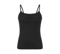 Light Cotton Vests with Bra Shelf UK 18 for Women UK - Vest Tops Black