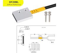 Light Curtain Matrix Optical Fiber Sensor Switch Area Scan Grating Through Beam Diffuse Reflective Distance 120/500mm Object 2mm(DF20ML)