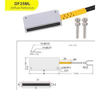 Light Curtain Matrix Optical Fiber Sensor Switch Area Scan Grating Through Beam Diffuse Reflective Distance 120/500mm Object 2mm(DF25ML)