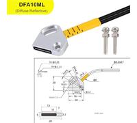 Light Curtain Matrix Optical Fiber Sensor Switch Area Scan Grating Through Beam Diffuse Reflective Distance 120/500mm Object 2mm(DFA10ML)