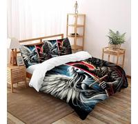 Light Dark Wings 3 Pcs Duvet Cover Sets Creative Design Art 3D King Size Boys Soft Microfiber With Sheet Pillowcases Super King（260x220cm）