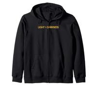 Light > Darkness T-Shirt Faith Over Evil Christian Apparel Zip Hoodie