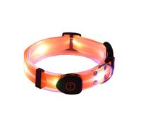 Light Dog Collar - 150mAh Dog Glow Necklace | Rechargeable Led Pet Safety Necklace Light | Adjustable Glowing Rubber Collar for Night Walking, Dark, Outdoor Small, Medium, Large Pets
