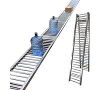 Light Du Conveyor Unpowered Roller Slides Anti Rust Galvanized Steel e Lightweight Design Perfect for Warehousing & Logistics (Silver 50cm 250cm)