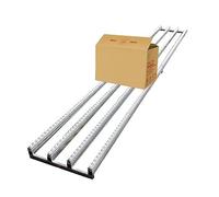 Light-Duty Gravity Roller Conveyor - ABS Plastic Slides for Efficient Warehouse Delivery Unloading Pulley in 30/40/50cm Sizes Silver Finish for Maximum Performance and Durability