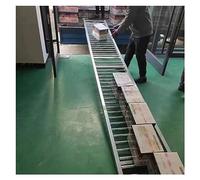 Light-Duty Unpowered Roller Conveyor, 2.5cm Galvanized Steel Rollers, Warehouse Delivery Solution, Efficient Unloading, Silver Frame, Easy Assembly, Ideal for Logistics