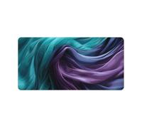 Light Emerald Green and Purple Mouse Pad Non-Slip Rubber Base Desk Protector Mat Waterproof Desk Pad Extended Large Gaming Keyboard Mat for Office Work Home Desktop Accessory