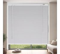 Light Filtering Mini Blind, 25mm Slat Aluminum Venetian Blinds Doors Shades, Blackout Horizontal Window Shades Protect Privacy for Interior Home Decor Blinds(Silver)