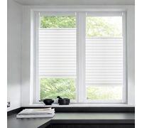 Light Filtering Pleated Fabric Blinds for 40 x 190 cm No Drill Easy Install Privacy Protect Perfect for Doors &White Quick Fix Solut