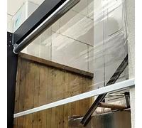 Light Filtering Pvc Transparent Roll Up Blinds,Outdoor Pergola Roller Shade Blind,Outdoor Vinyl Curtain,50-160cm Width Optional,Uv-Resistant Rainproof Curtain,Thick 0.5mm (W150xH160cm/W59"xH63")