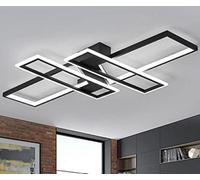 Light Fixture Ceiling Rectangle Simple Geometric White Black Ceiling Light Led