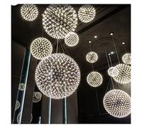 light fixture Chandelier Modern Firework LED Pendant Lights Chandeliers Lighting Stainless Steel Large Ball Hanging Lamp for Hotel Hall (Body Color : 30cm 42LED Size : Gold) living room chandelier