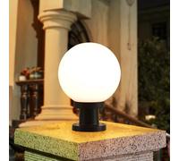 Light Fixture Outdoor IP44 Garden Post Light Modern Industrial Column Lamp Spherical Globe Ball Pillar Lantern Patio Landscape Lighting External Fence Deck Lamp