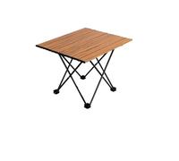 Light Foldable Outdoor Table - Portable Camping Picnic Barbecue Fishing Desk(Brown)