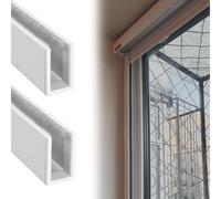 Light Gap Blocker, Aluminum Heavy Duty Blackout Strip, 2 Pcs Window Side Tracks for Kitchen/Bedroom/Office, Light Blocking Design