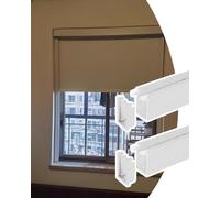 Light Gap Blockers for Blinds Blinds Light Blocking Strips for Windows Shades, Desk Heavy Duty Light Blocker with Seal, U Channel Sleepy Time Tracks for Nursery Bathroom(White,40inch/101.6cm)