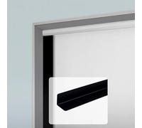 Light Gap Blockers for Blinds L-Shaped Blinds Edge Blackout Strips, Black Self-adhesive PVC Light Gap Blockers, Balcony Bay Window Roller Blinds Shading Panels(58in/147.3cm)