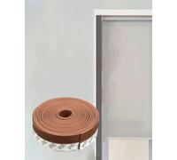 Light Gap Blockers for Blinds No Drill Window Light Blocker Strips Decorative, Extra Long Light Blocking Tracks for Curtains Roller Blinds, Blackout Side Tracks with Adhesive(Brown,35mm/1.4inch)