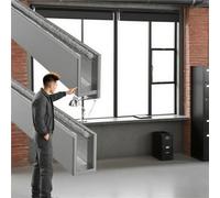 Light Gap Blockers for Blinds U Channel Blocking Strips Aluminium Alloy Roller Blinds, Side Tracks Window Shades(Gray,110cm/43.31in)