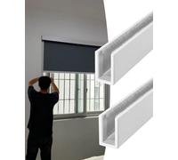 Light Gap Blockers for Blinds, U Channel Design for Window Side Light Blocking, Sleepy Time Tracks for Room and Apartment Blinds