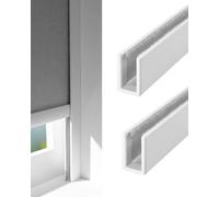 Light Gap Blockers for Blinds U Channel Light Blocking Strips Aluminium Alloy for Roller Blinds, Office Window Light Blocker for Blackout Shades & Blind, Light Blockers(Black,190.5cm/75inch)