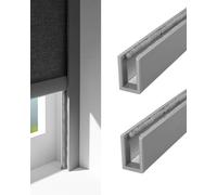 Light Gap Blockers for Blinds U Channel Light Blocking Strips Aluminium Alloy for Roller Blinds, Office Window Light Blocker for Blackout Shades & Blind, Light Blockers(Black,190.5cm/75inch)