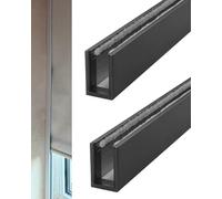 Light Gap Blockers for Blinds Window Light Blocker Blackout Strips for Blinds Gap Side Track, Nursery Light Blocking Strip/Apartment Sleepy Time Tracks, Side Channels(Black,124.4cm/49inch)