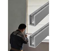 Light Gap Blockers for Blinds Window Side Light Blocker U Channel for Blinds, Roller Blinds Sleepy Time Tracks/Blackout Side Tracks, Shades Light Blocking Strips(Gray,50.8cm/20inch)