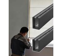 Light Gap Blockers for Blinds Window Side Light Blocker U Channel for Blinds, Roller Blinds Sleepy Time Tracks/Blackout Side Tracks, Shades Light Blocking Strips(Black,27.9cm/11inch)