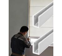 Light Gap Blockers for Blinds Window Side Light Blocker U Channel for Blinds, Roller Blinds Sleepy Time Tracks/Blackout Side Tracks, Shades Light Blocking Strips(White,104.1cm/41inch)