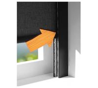 Light Gap Blockers for Blinds, Window Side Light Blocking Strips, Shaped Roller Blinds Curtains Edge, 1 Pcs,Blackout Bedroom Shading(Black,80cm/31.4'')