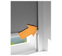 Light Gap Blockers for Blinds, Window Side Light Blocking Strips, Shaped Roller Blinds Curtains Edge, 1 Pcs,Blackout Bedroom Shading(Milk,110cm/43.3'')