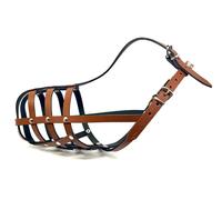 Light Genuine leather Dog Muzzle for Dachshund & Other
