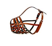 Light Genuine leather Dog Muzzle for Rottweiler,Mastiff and other similar snout